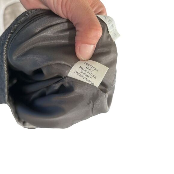 Vintage Wool Chaiken Knee Length Pleated Pencil Skirt Size 8 Brown Wool Gatsby - Picture 9 of 14